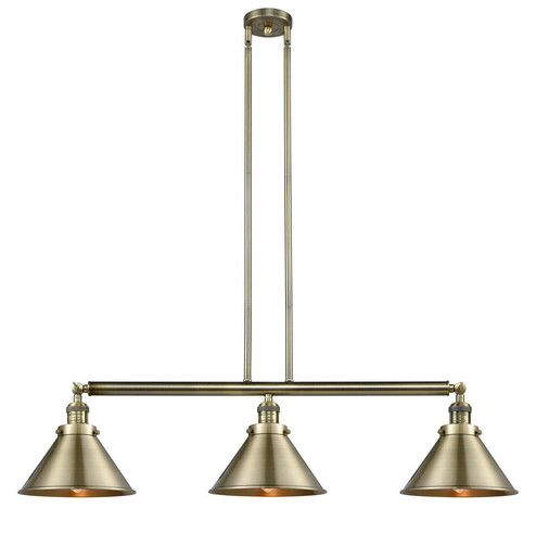 Briarcliff - 3 Light - 43 inch - Antique Brass - Stem Hung - Adjustable Island Light (3442|213-AB-M10-AB-LED)