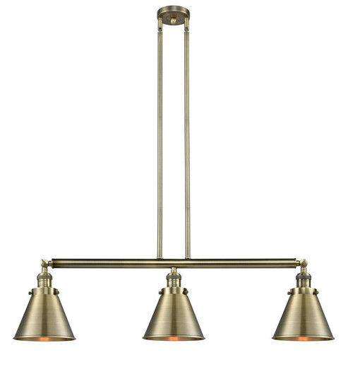 Appalachian - 3 Light - 40 inch - Antique Brass - Stem Hung - Adjustable Island Light (3442|213-AB-M13-AB-LED)