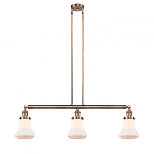 Bellmont - 3 Light - 39 inch - Antique Copper - Stem Hung - Island Light (3442|213-AC-G191-LED)