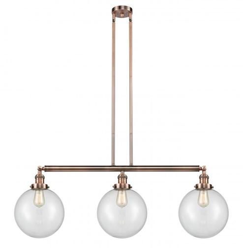 Beacon - 3 Light - 42 inch - Antique Copper - Stem Hung - Island Light (3442|213-AC-G202-10)