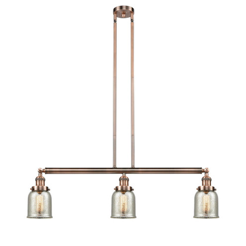 Bell - 3 Light - 38 inch - Antique Copper - Stem Hung - Adjustable Island Light (3442|213-AC-G58)