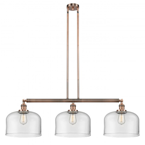Bell - 3 Light - 42 inch - Antique Copper - Stem Hung - Adjustable Island Light (3442|213-AC-G72-L-LED)