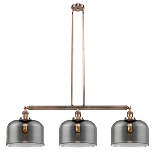 Bell - 3 Light - 42 inch - Antique Copper - Stem Hung - Adjustable Island Light (3442|213-AC-G73-L)