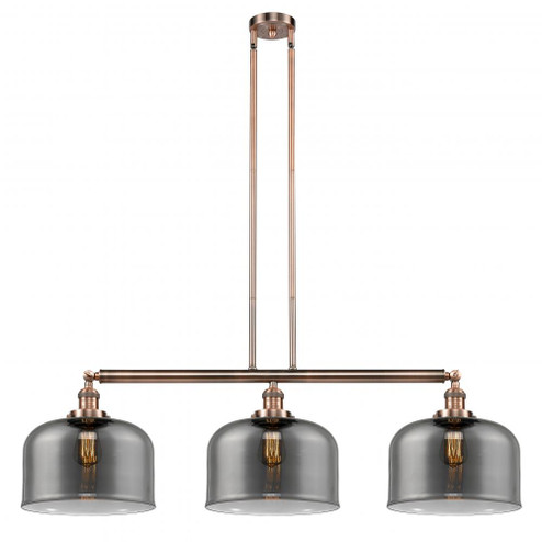 Bell - 3 Light - 42 inch - Antique Copper - Stem Hung - Adjustable Island Light (3442|213-AC-G73-L-LED)