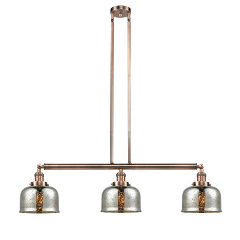 Bell - 3 Light - 41 inch - Antique Copper - Stem Hung - Adjustable Island Light (3442|213-AC-G78-LED)