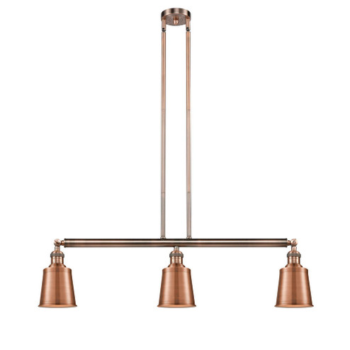 Addison - 3 Light - 38 inch - Antique Copper - Stem Hung - Adjustable Island Light (3442|213-AC-M9-AC)