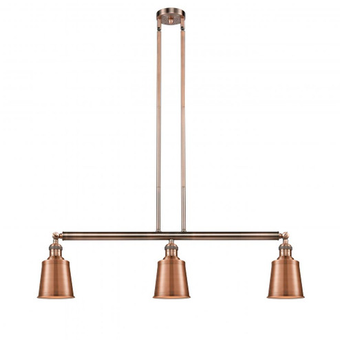Addison - 3 Light - 38 inch - Antique Copper - Stem Hung - Adjustable Island Light (3442|213-AC-M9-AC-LED)