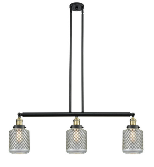 Stanton - 3 Light - 39 inch - Black Antique Brass - Stem Hung - Adjustable Island Light (3442|213-BAB-G262-LED)
