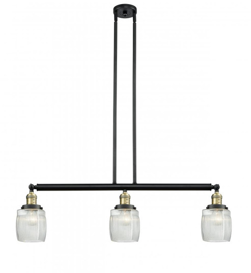 Colton - 3 Light - 38 inch - Black Antique Brass - Stem Hung - Island Light (3442|213-BAB-G302-LED)