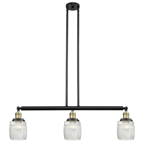 Colton - 3 Light - 38 inch - Black Antique Brass - Stem Hung - Adjustable Island Light (3442|213-BAB-G302-LED)