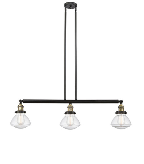 Olean - 3 Light - 39 inch - Black Antique Brass - Stem Hung - Adjustable Island Light (3442|213-BAB-G324)