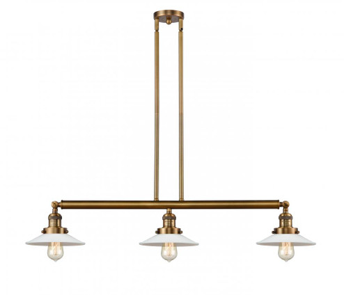 Halophane - 3 Light - 41 inch - Brushed Brass - Stem Hung - Island Light (3442|213-BB-G1)