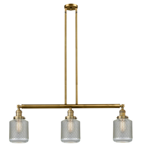 Stanton - 3 Light - 39 inch - Brushed Brass - Stem Hung - Adjustable Island Light (3442|213-BB-G262)