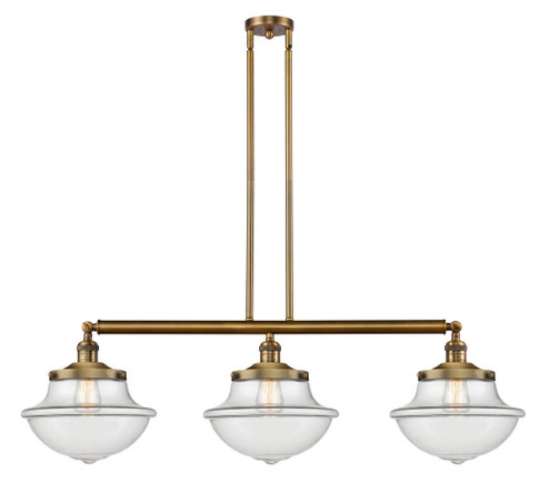Oxford - 3 Light - 42 inch - Brushed Brass - Stem Hung - Adjustable Island Light (3442|213-BB-G542)