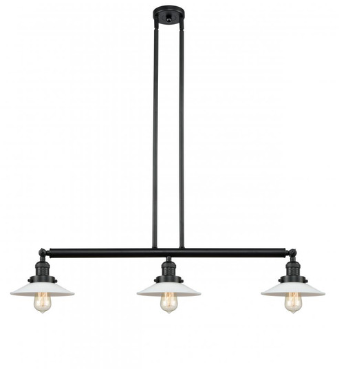 Halophane - 3 Light - 41 inch - Matte Black - Stem Hung - Island Light (3442|213-BK-G1)