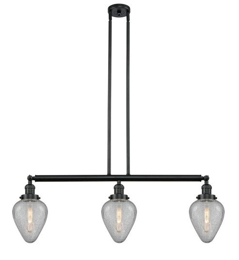 Geneseo - 3 Light - 38 inch - Matte Black - Stem Hung - Adjustable Island Light (3442|213-BK-G165)