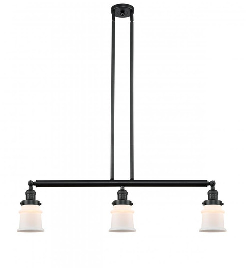 Canton - 3 Light - 39 inch - Matte Black - Stem Hung - Island Light (3442|213-BK-G181S-LED)