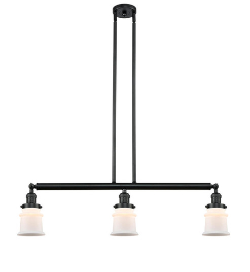 Canton - 3 Light - 39 inch - Matte Black - Stem Hung - Adjustable Island Light (3442|213-BK-G181S-LED)