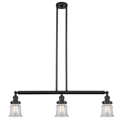 Canton - 3 Light - 39 inch - Matte Black - Stem Hung - Adjustable Island Light (3442|213-BK-G182S-LED)