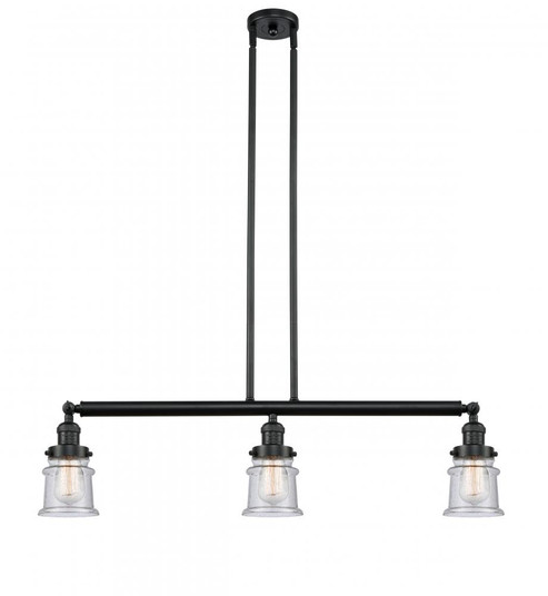 Canton - 3 Light - 39 inch - Matte Black - Stem Hung - Island Light (3442|213-BK-G184S-LED)