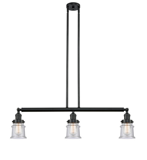 Canton - 3 Light - 39 inch - Matte Black - Stem Hung - Adjustable Island Light (3442|213-BK-G184S-LED)