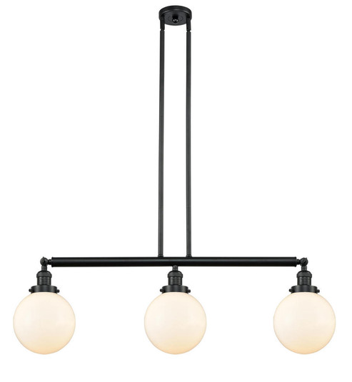 Beacon - 3 Light - 41 inch - Matte Black - Stem Hung - Adjustable Island Light (3442|213-BK-G201-8-LED)