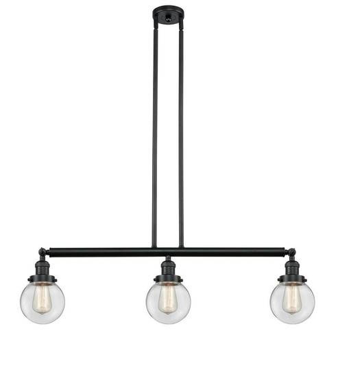 Beacon - 3 Light - 39 inch - Matte Black - Stem Hung - Adjustable Island Light (3442|213-BK-G202-6)