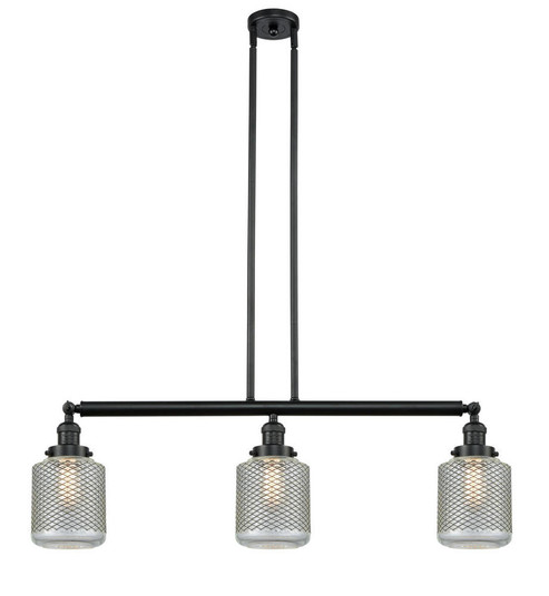 Stanton - 3 Light - 39 inch - Matte Black - Stem Hung - Adjustable Island Light (3442|213-BK-G262)