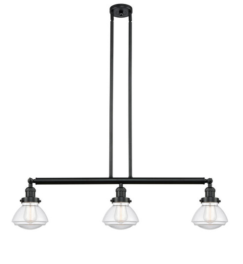 Olean - 3 Light - 39 inch - Matte Black - Stem Hung - Adjustable Island Light (3442|213-BK-G322)