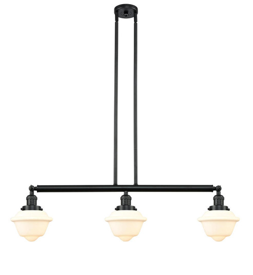Oxford - 3 Light - 40 inch - Matte Black - Stem Hung - Adjustable Island Light (3442|213-BK-G531)