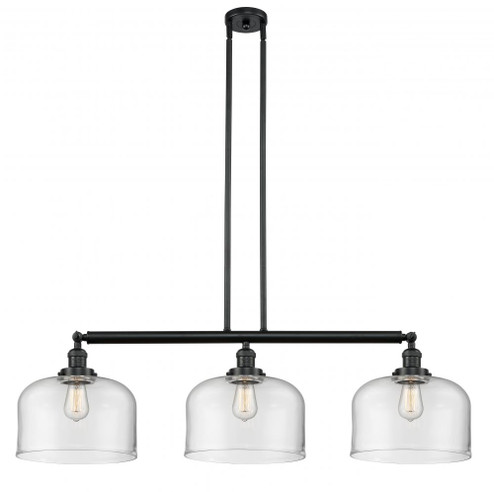 Bell - 3 Light - 42 inch - Matte Black - Stem Hung - Adjustable Island Light (3442|213-BK-G72-L-LED)