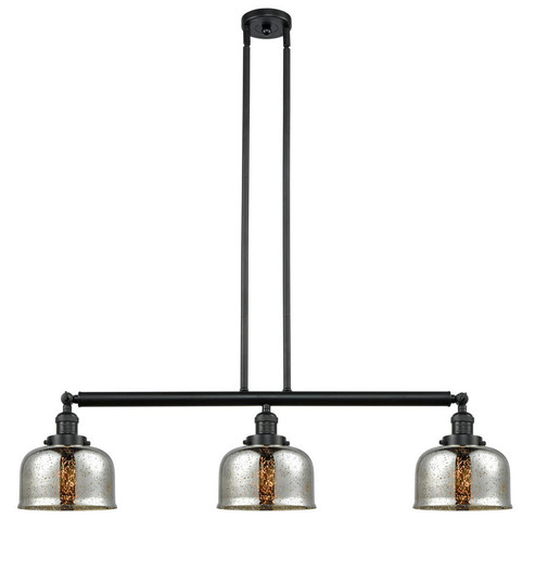 Bell - 3 Light - 41 inch - Matte Black - Stem Hung - Adjustable Island Light (3442|213-BK-G78-LED)