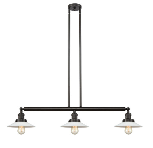 Halophane - 3 Light - 41 inch - Oil Rubbed Bronze - Stem Hung - Adjustable Island Light (3442|213-OB-G1-LED)