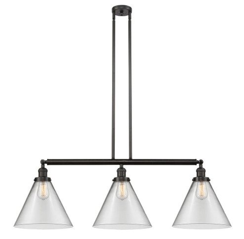 Cone - 3 Light - 44 inch - Oil Rubbed Bronze - Stem Hung - Adjustable Island Light (3442|213-OB-G42-L)