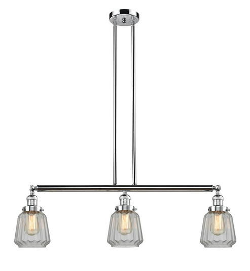 Chatham - 3 Light - 39 inch - Polished Chrome - Stem Hung - Adjustable Island Light (3442|213-PC-G142-LED)