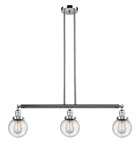 Beacon - 3 Light - 39 inch - Polished Chrome - Stem Hung - Adjustable Island Light (3442|213-PC-G204-6-LED)