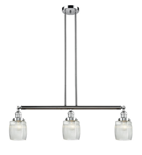 Colton - 3 Light - 38 inch - Polished Chrome - Stem Hung - Adjustable Island Light (3442|213-PC-G302-LED)
