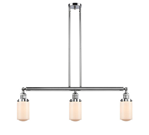Dover - 3 Light - 37 inch - Polished Chrome - Stem Hung - Adjustable Island Light (3442|213-PC-G311)
