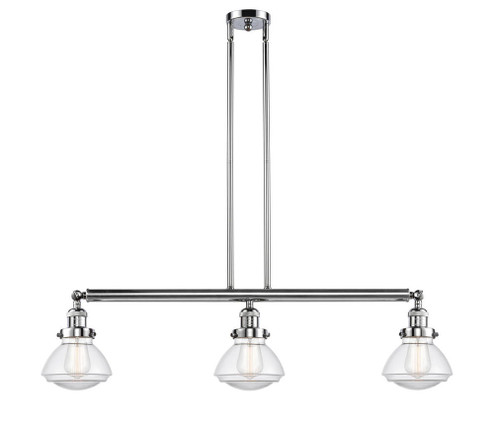Olean - 3 Light - 39 inch - Polished Chrome - Stem Hung - Adjustable Island Light (3442|213-PC-G322)