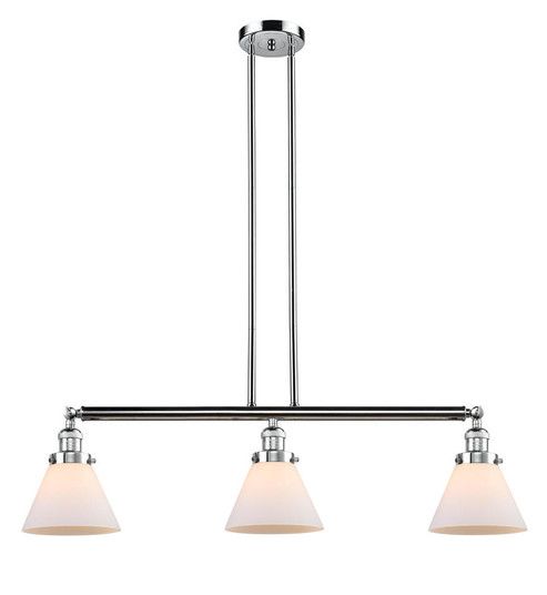 Cone - 3 Light - 40 inch - Polished Chrome - Stem Hung - Adjustable Island Light (3442|213-PC-G41-LED)