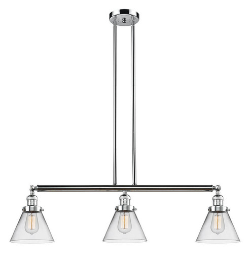 Cone - 3 Light - 40 inch - Polished Chrome - Stem Hung - Adjustable Island Light (3442|213-PC-G42)