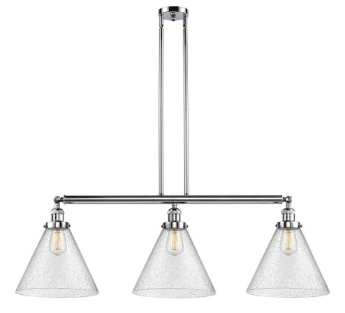 Cone - 3 Light - 44 inch - Polished Chrome - Stem Hung - Adjustable Island Light (3442|213-PC-G44-L)