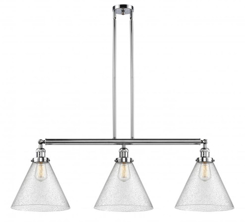 Cone - 3 Light - 44 inch - Polished Chrome - Stem Hung - Adjustable Island Light (3442|213-PC-G44-L-LED)