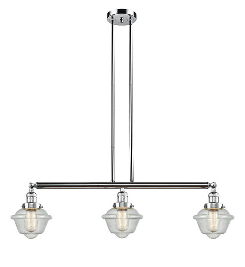 Oxford - 3 Light - 40 inch - Polished Chrome - Stem Hung - Adjustable Island Light (3442|213-PC-G534)