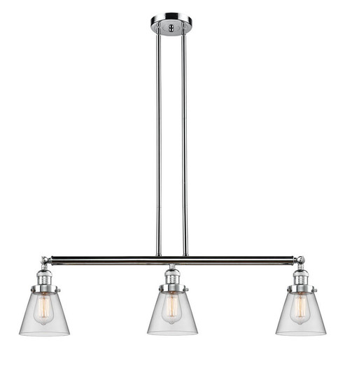 Cone - 3 Light - 39 inch - Polished Chrome - Stem Hung - Adjustable Island Light (3442|213-PC-G62-LED)