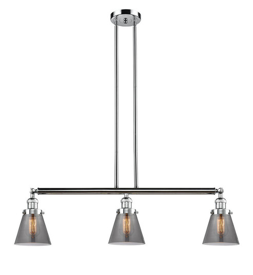 Cone - 3 Light - 39 inch - Polished Chrome - Stem Hung - Adjustable Island Light (3442|213-PC-G63)