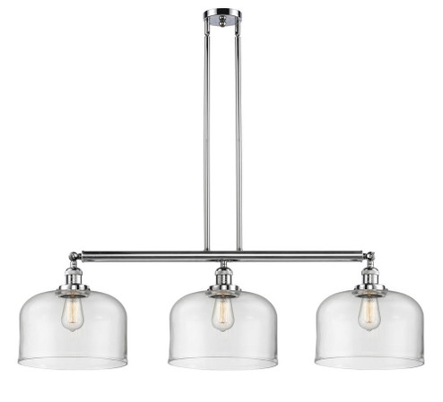 Bell - 3 Light - 42 inch - Polished Chrome - Stem Hung - Adjustable Island Light (3442|213-PC-G72-L)