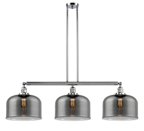 Bell - 3 Light - 42 inch - Polished Chrome - Stem Hung - Adjustable Island Light (3442|213-PC-G73-L)