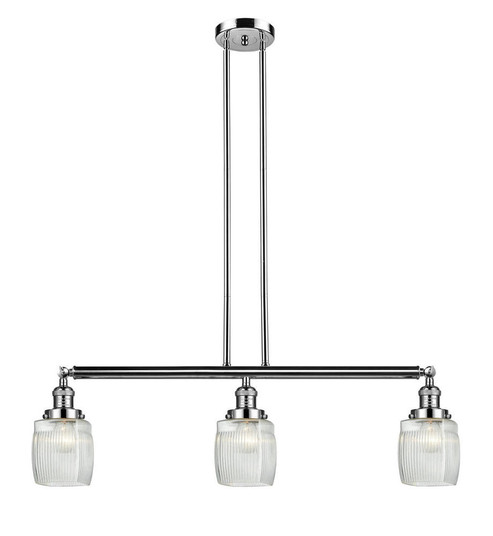 Colton - 3 Light - 38 inch - Polished Nickel - Stem Hung - Adjustable Island Light (3442|213-PN-G302-LED)