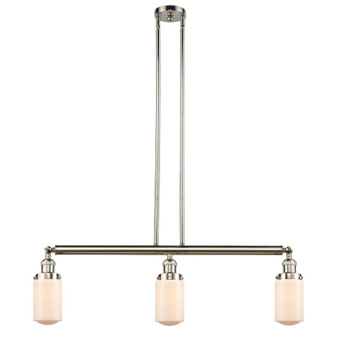 Dover - 3 Light - 37 inch - Polished Nickel - Stem Hung - Adjustable Island Light (3442|213-PN-G311-LED)